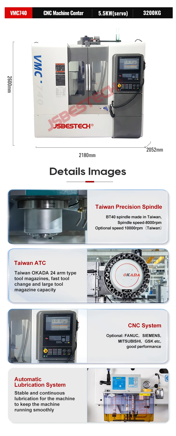 VMC740 CNC Center Machine