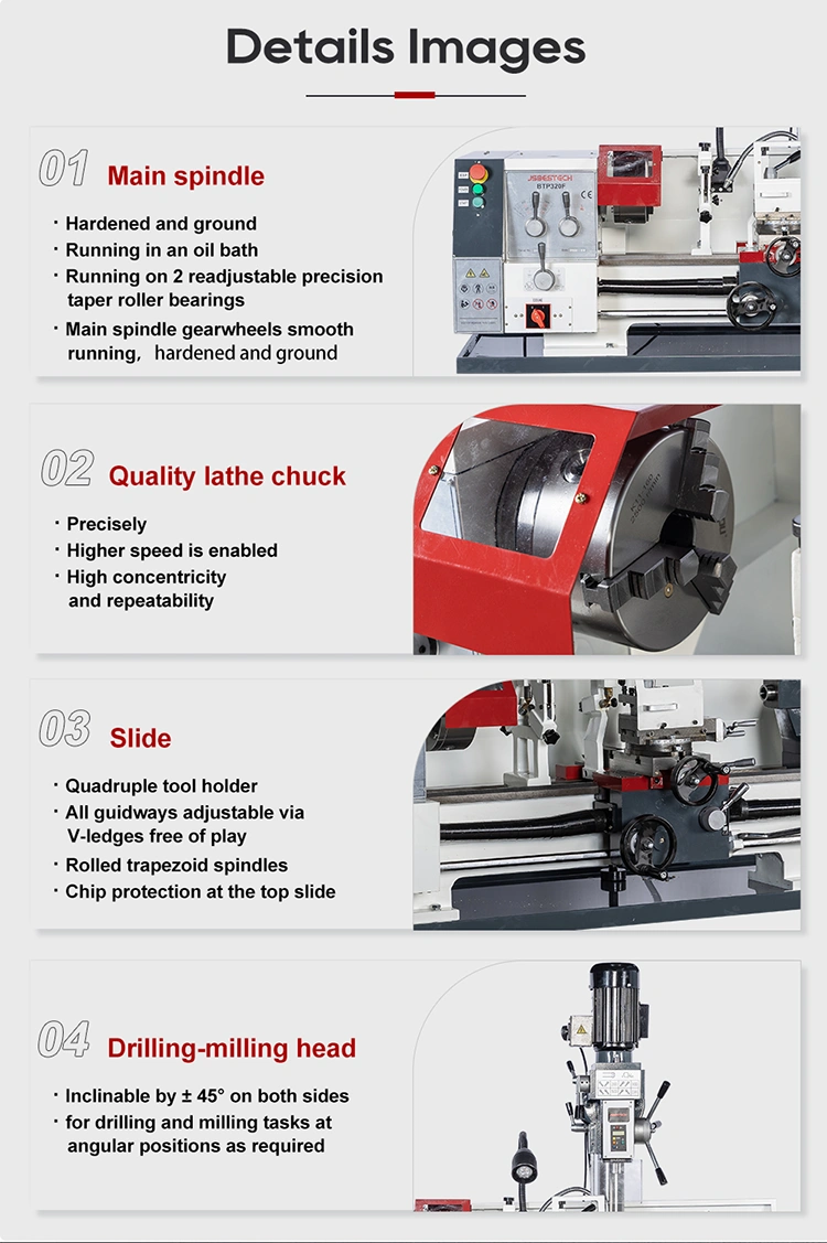 Multifunctional BTP320F 750mm Max. Length of Work Piece Lathe Mill Combo Machine for Mechanical Parts Processing
