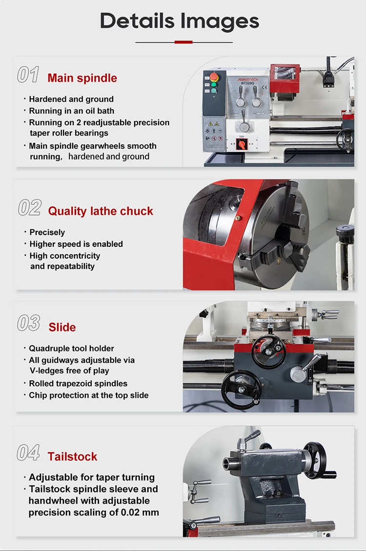 Professional BT320G 320mm Max. Swing Over Bed Lathe Machine for Mechanical Manufacturing