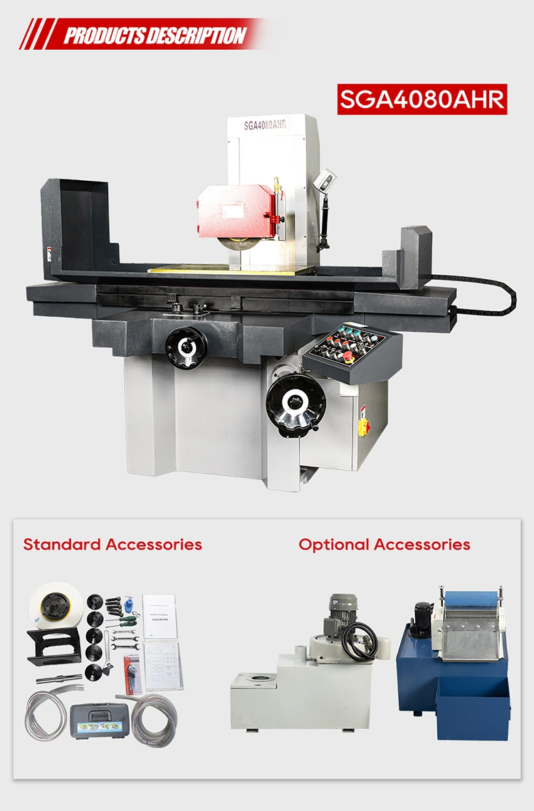 Vertical SGA4080AHR 406x813mm Table Size Surface Grinder for Continuous Stainless Steel Plate Grinding