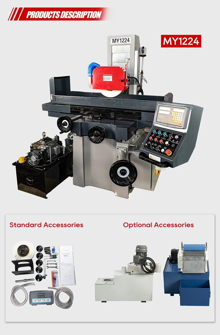 High-rigidity MY1224 300x600mm Sucker Size Surface Grinder for Steel Plate Precision Surface Grinding