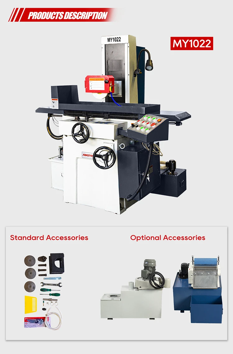 Energy-saving Max. Distance from Table to Spindle Center 450mm MY1022 Surface Grinder for Tool Sharpening
