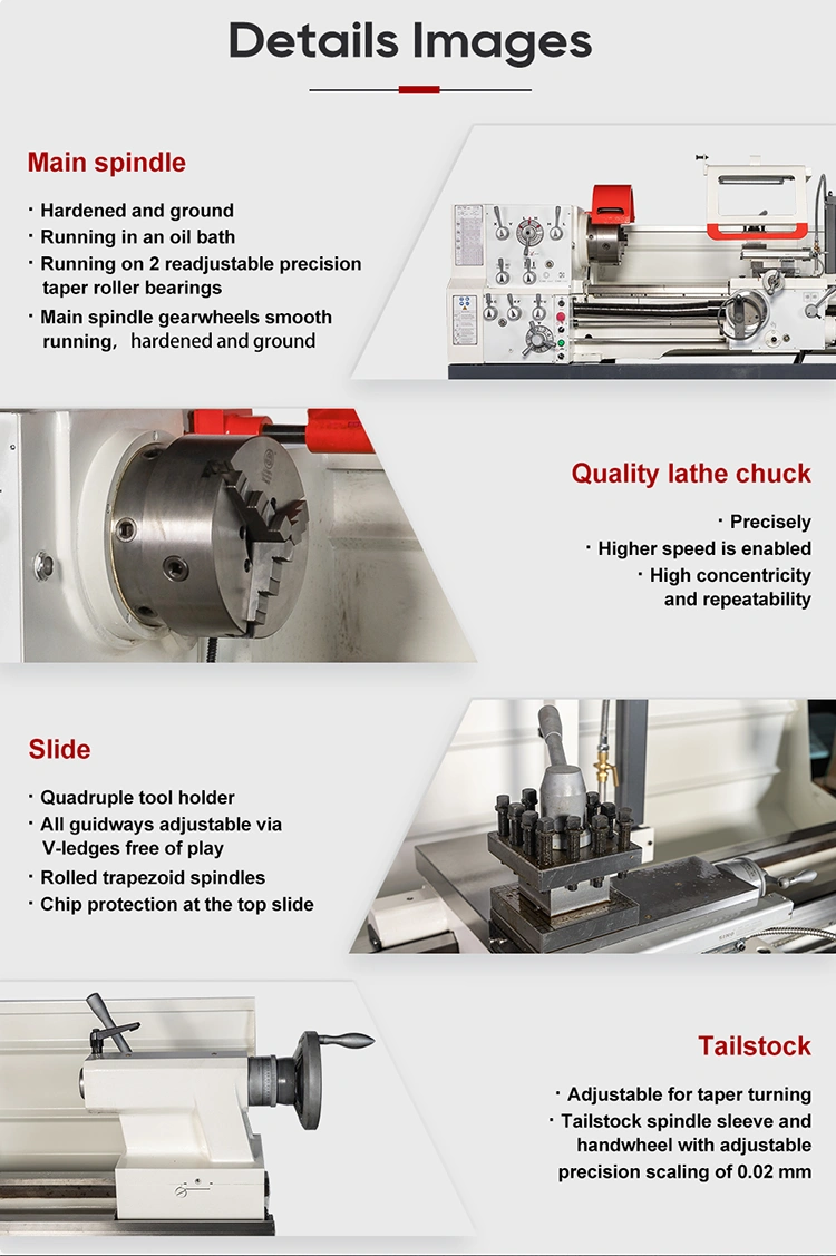 Top Selling 5.5KW MT7 BT460 Manual Lathe Machine for Metal Processing