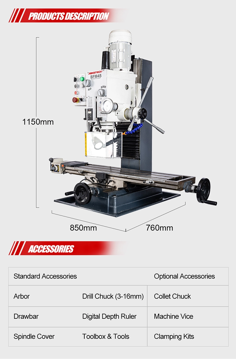 BFM45 Drilling Milling Machine BFM45 Drilling Milling Machine