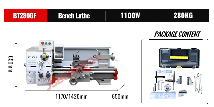 BT280GF Bench 8 Step Belt Speed Lathe Machine