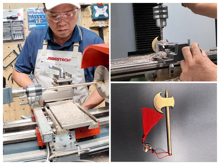 JSBESTECH Lathe Turns Copper Axe in Daily Turning Test