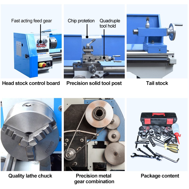 BT200 between centers 350mm metal lathe equipment - Image 3