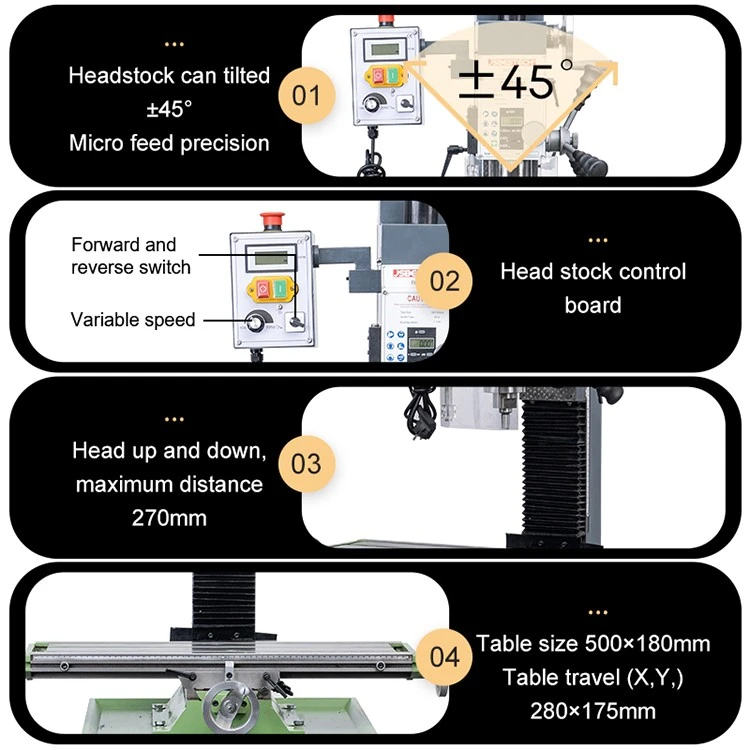 BT25V Mini Manual Drilling and Milling Machine - Image 3