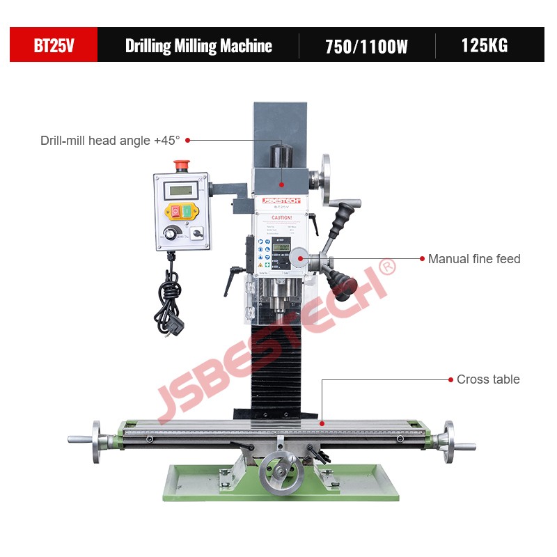 BT25V Mini Manual Drilling and Milling Machine - Image 2