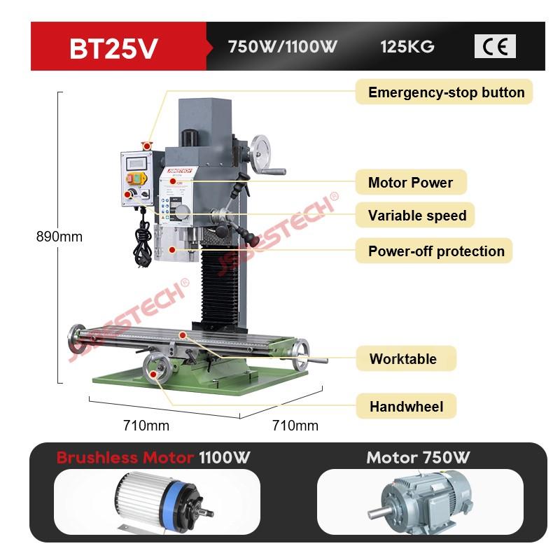 BT25V Mini Manual Drilling and Milling Machine