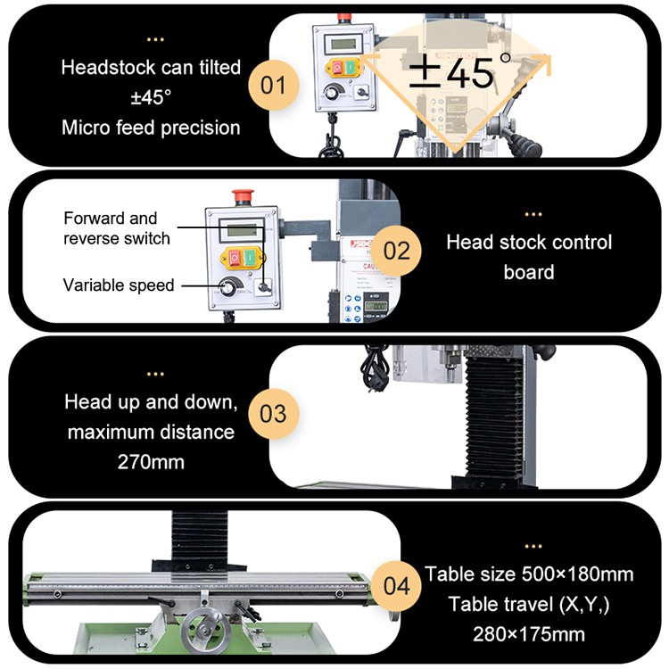 BT25V Mini Manual Drilling and Milling Machine - Image 3