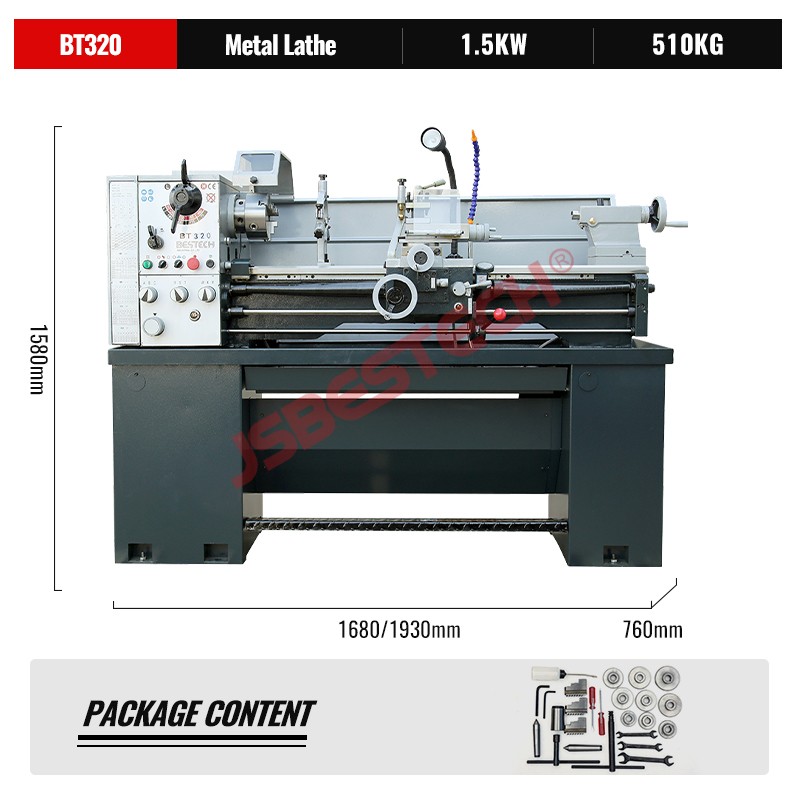 BT320 Cheap price bench metal lathe machine with big chuck - Image 3