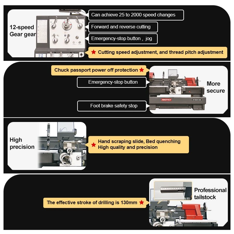 BT460 China engine metal lathe machine hot-sale lathe - Image 3