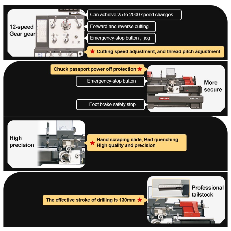 BT460 China engine metal lathe machine hot-sale lathe - Image 3