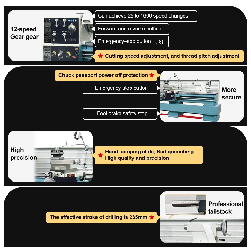BT660 China Table top engine lathe metal turning horizontal lathe machine - Image 2
