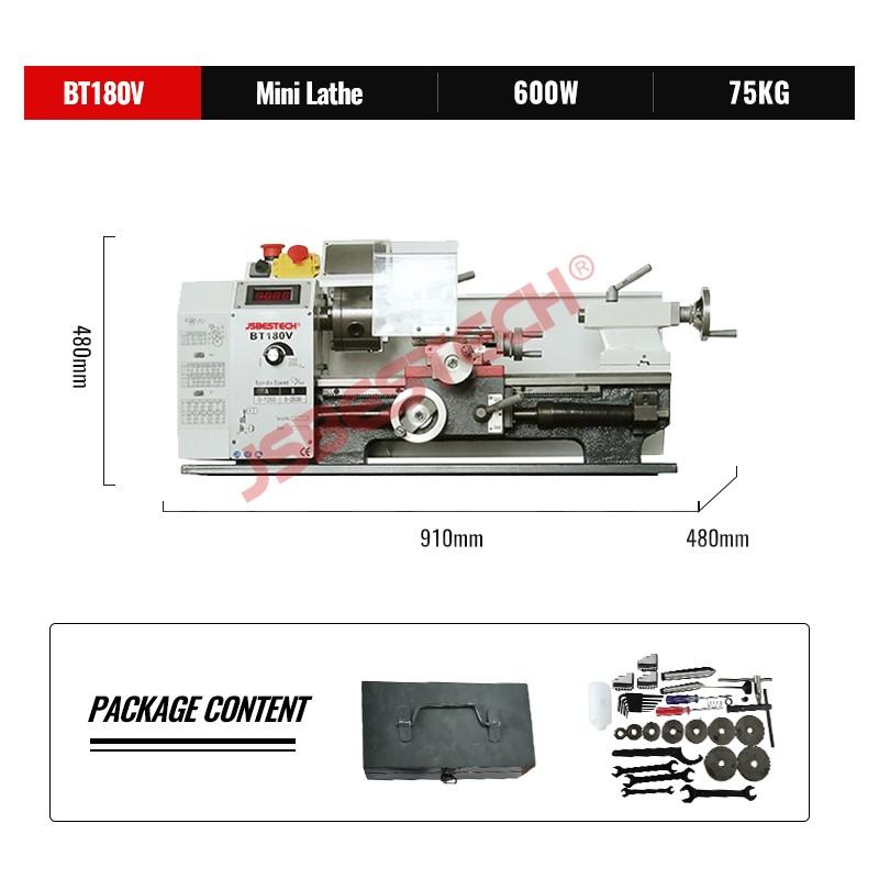 BT180V 110V or 220V single phase Durable brushless motor mini bench lathe machine - Image 2