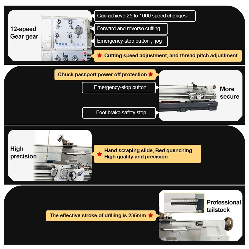 Gap Bed Lathe BT800 Universal Metal 3000mm lathe machine for sale - Image 3