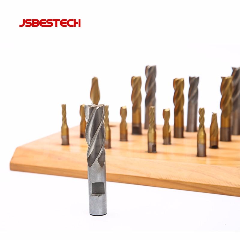 HSS 10 PIECES INCH END Mill Set 2 and 4 Flute