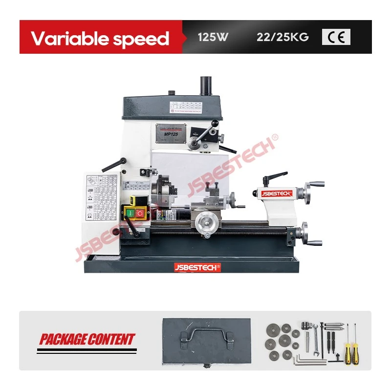Parallel Lathe MP125 Hot Sales Multi-purpose Milling Lathe and Drilling Machine Combo - Image 2