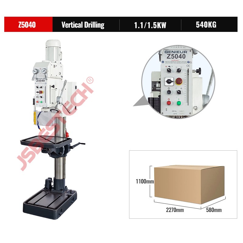 Vertical machine Z5040 2.8KW bench drill press stand - Image 2