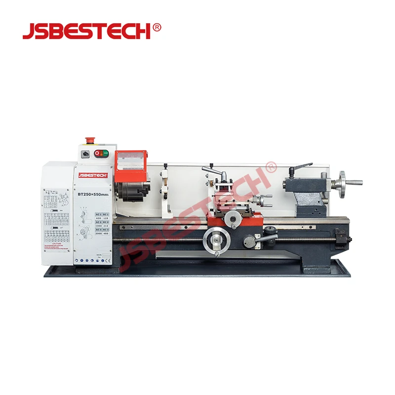 With 125mm chuck diameter BT250 light weight mini bench metal lathe machine