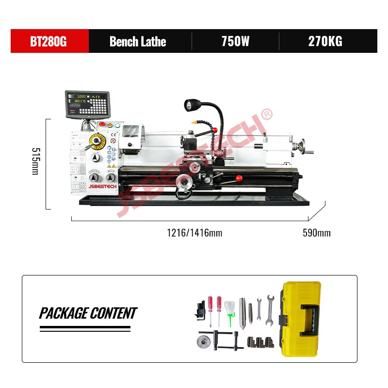 BT280G lathe metal cutting machine metalworking digital control torno lathe machine mini torno small - Image 2