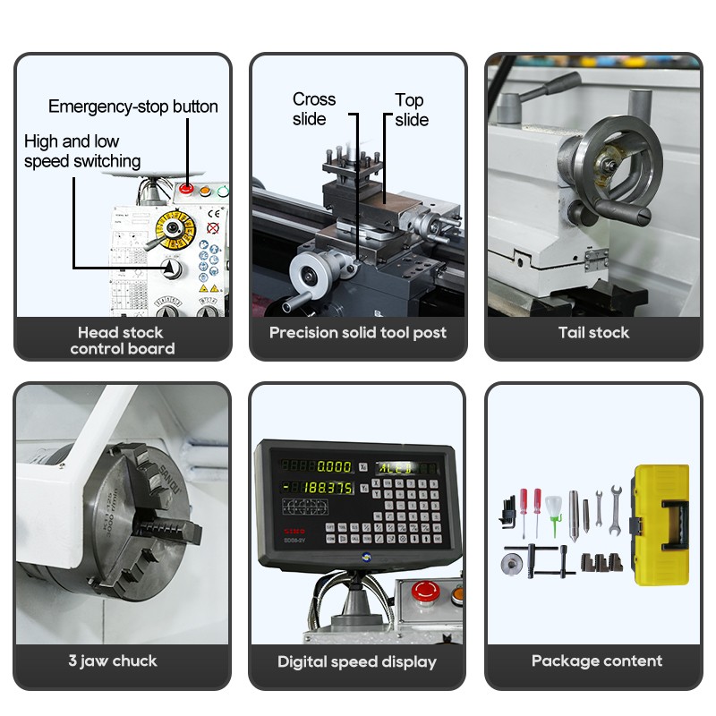 BT280G lathe metal cutting machine metalworking digital control torno lathe machine mini torno small - Image 3