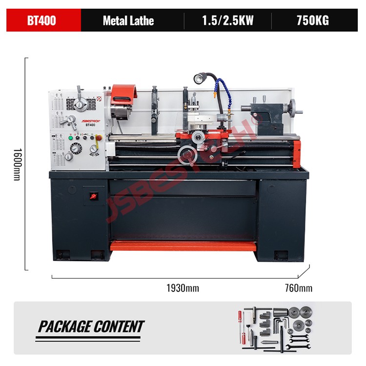 BT400 Heavy duty metal torno lathe machine - - Image 2