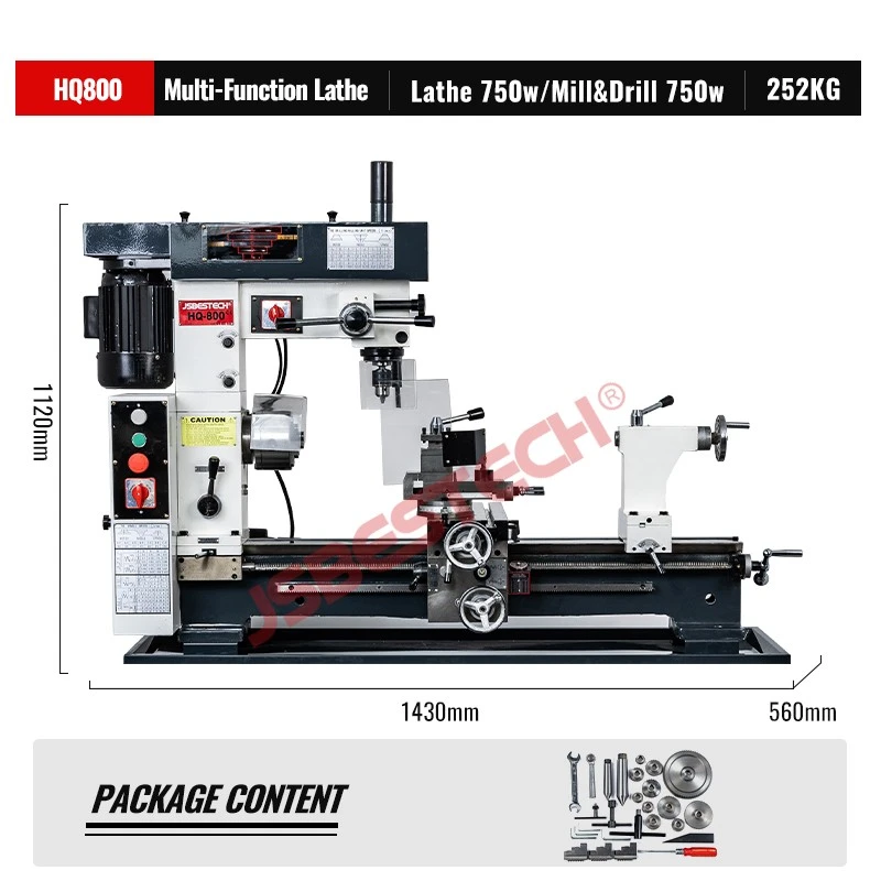 Multifunction lathe Multi-purpose Machine HQ800 for lathe mill combo - Image 3