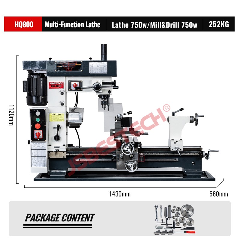 Multifunction lathe Multi-purpose Machine HQ800 for lathe mill combo - Image 3