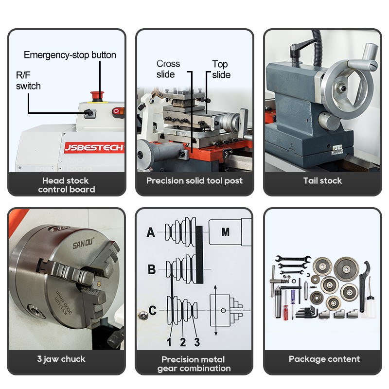 BT280 280mm swing diameter precision mini table lathe machine - Image 3