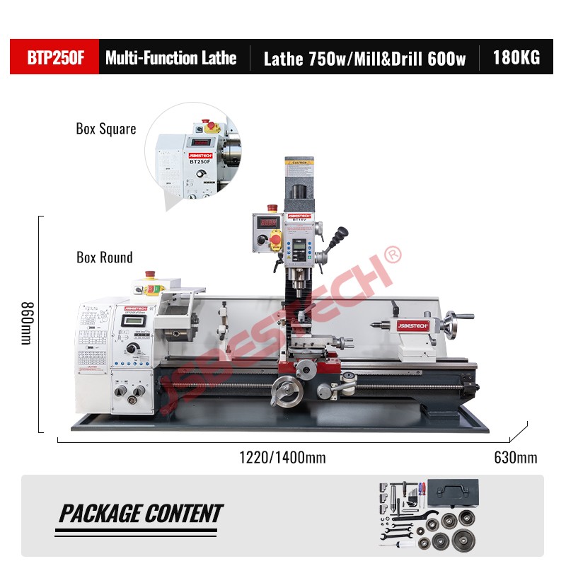 with DRO BTP250F Brushless motor hobby lahte mill drill machine - Image 2