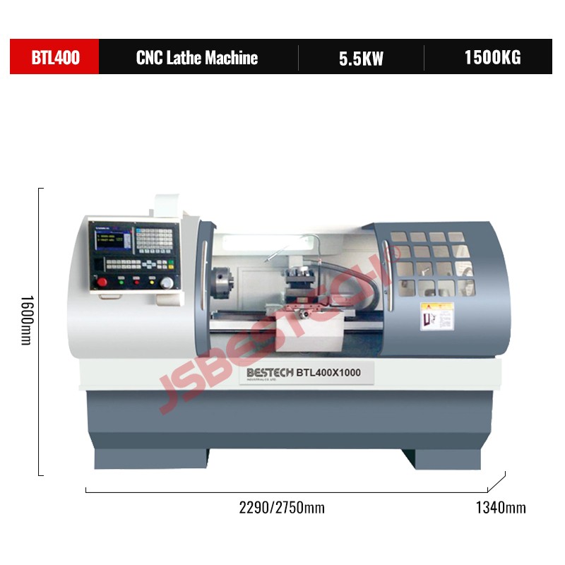with bar feeder BTL460 60mm spindle bore CNC lathe machine - Image 2
